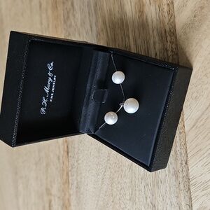 Belle de Mer2-Pc. Set White Cultured Freshwater Pearl Pendant Necklace & Stud E